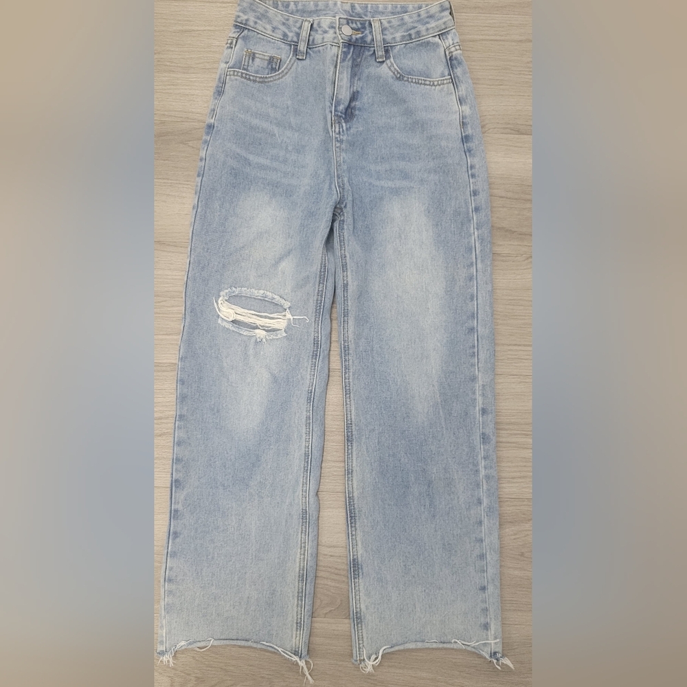 Light Blue Distressed Jeans
